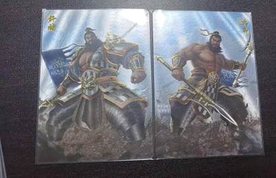 满赠PR！！龙虎卡牌-七八场（满200元包邮，无佣金，每周六结拍，欢迎送拍） - 冷烫粗闪2张 轩辕春秋 锦绣三国4弹 虎贲双雄双拼 (典韦 许褚)