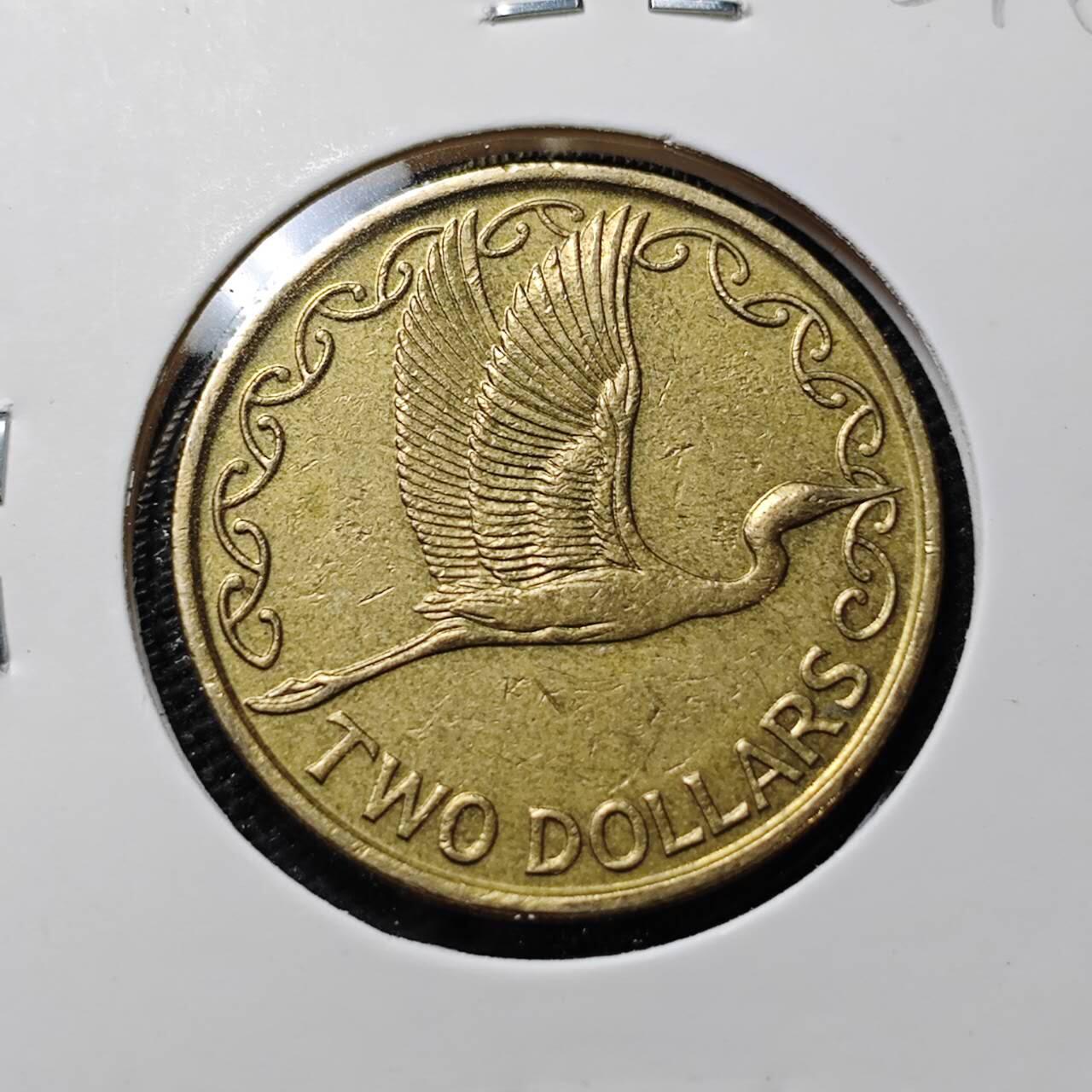 KK钱币收藏小铺   第405期 2月预留时间 周末发货 1990新西兰2元 