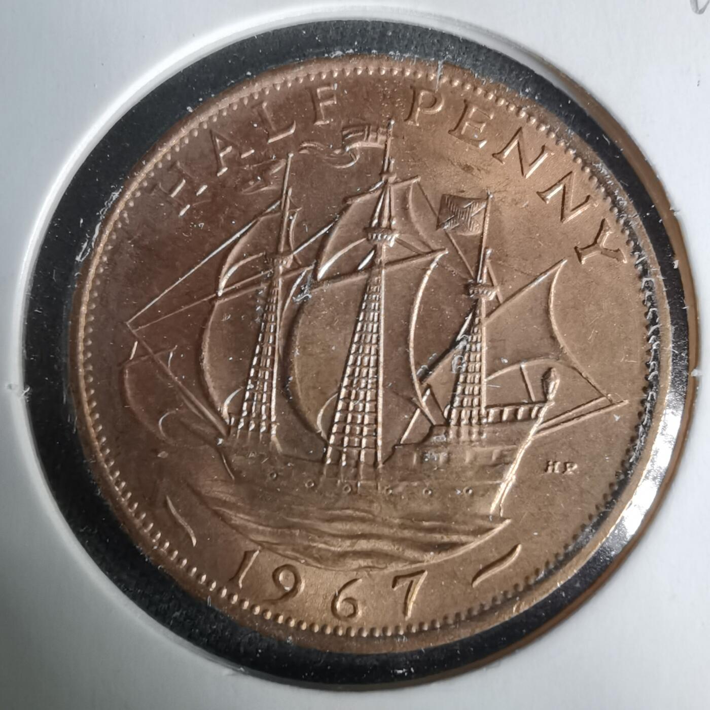 沼泽如烟--第1019场 英国1967年半便士