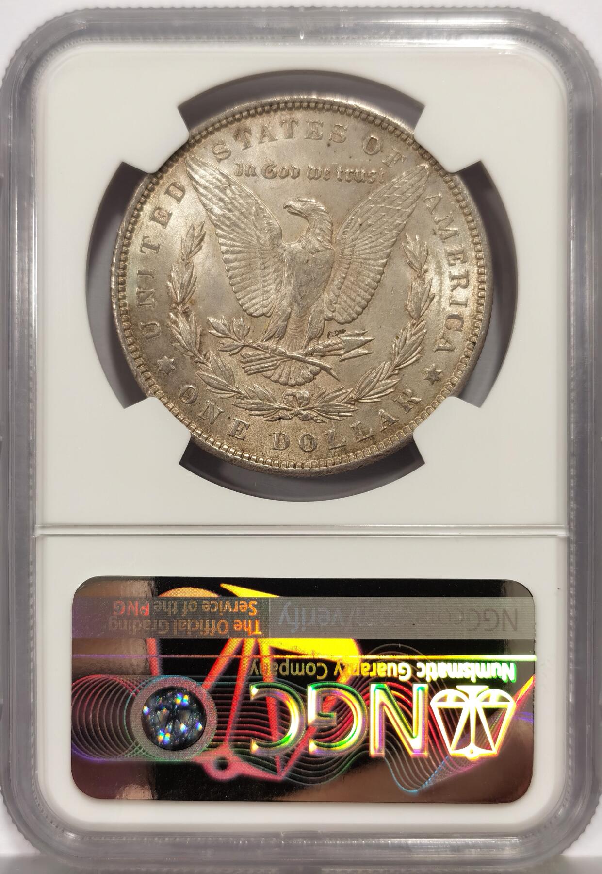 博洋堂世界钱币拍卖第164期（全场包邮） NGC MS64 美国1891 摩根银币 产于《谢尔曼白银采购法案》全面实施的第一年 此年份因不当储存和融毁 导致高分难寻 此分数为价格分水岭 评级数仅为63分约一半 此枚铸打精美 双面老黄油彩包浆 不可多得的藏品 NGC指导价为4310RMB