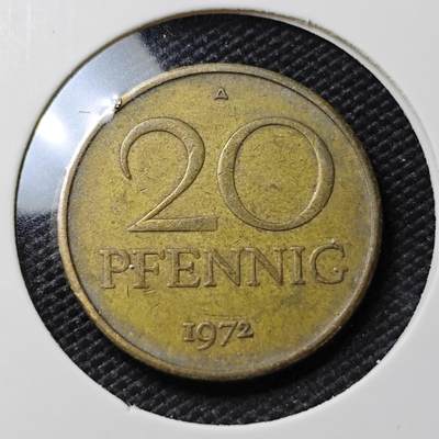KK钱币收藏小铺   第405期 2月预留时间 周末发货 - 1972民主德国20芬尼