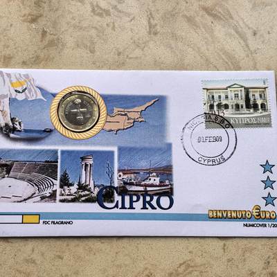 道一币馆币章第一百六十八场 - 邮币封 塞浦路斯2008年1欧元