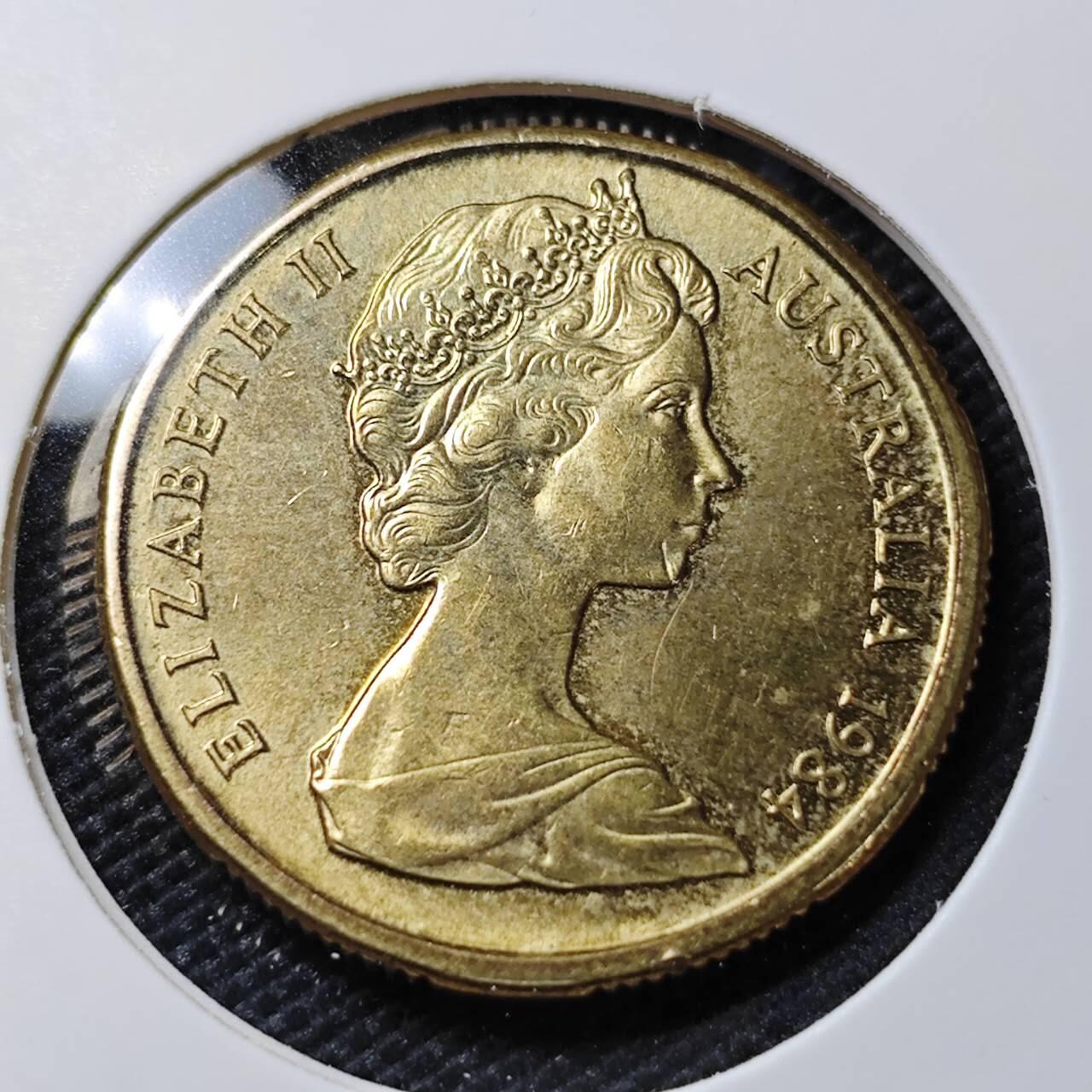 KK钱币收藏小铺   第405期 2月预留时间 周末发货 1984澳大利亚1元 