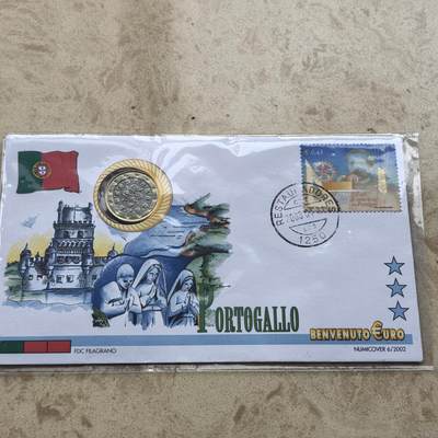 道一币馆币章第一百六十八场 - 邮币封 葡萄牙2002年1欧元