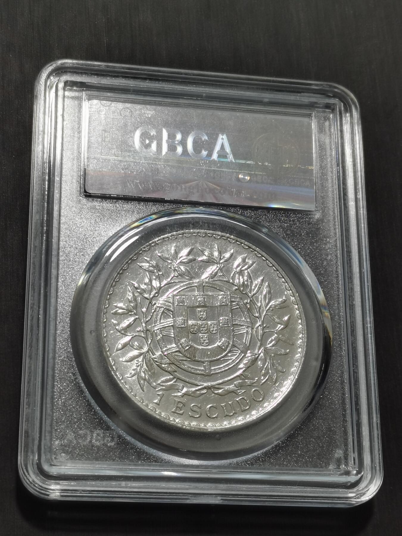 天下钱庄专场欢迎参拍 葡萄牙自由女神1埃斯库多银币