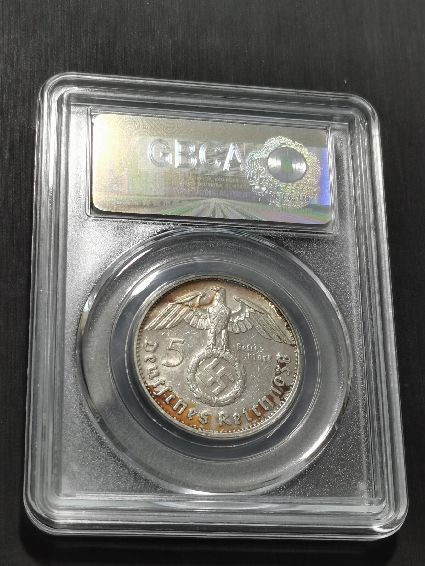 天下钱庄专场欢迎参拍 德国兴登堡5马克银币