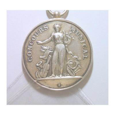 【银】法国1894年 女神站像高浮雕精制大银章 40MM 26.5克 - 【银】法国1894年 女神站像高浮雕精制大银章 40MM 26.5克