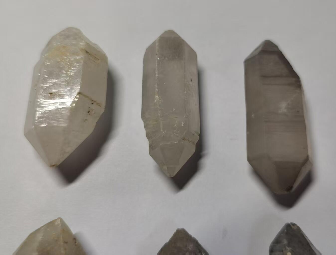 七河·藏家水晶矿标化石小拍（总第41期） 藏家出品X756（10） 块头比较大的云贵闪灵水晶原石一组6件 90多克