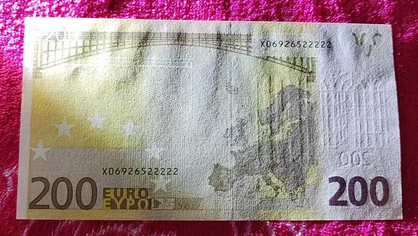 【礼羽收藏】🌏世界钱币拍卖128期 （号码无347 大象尾号22222）三签 2002版 德国版 200欧