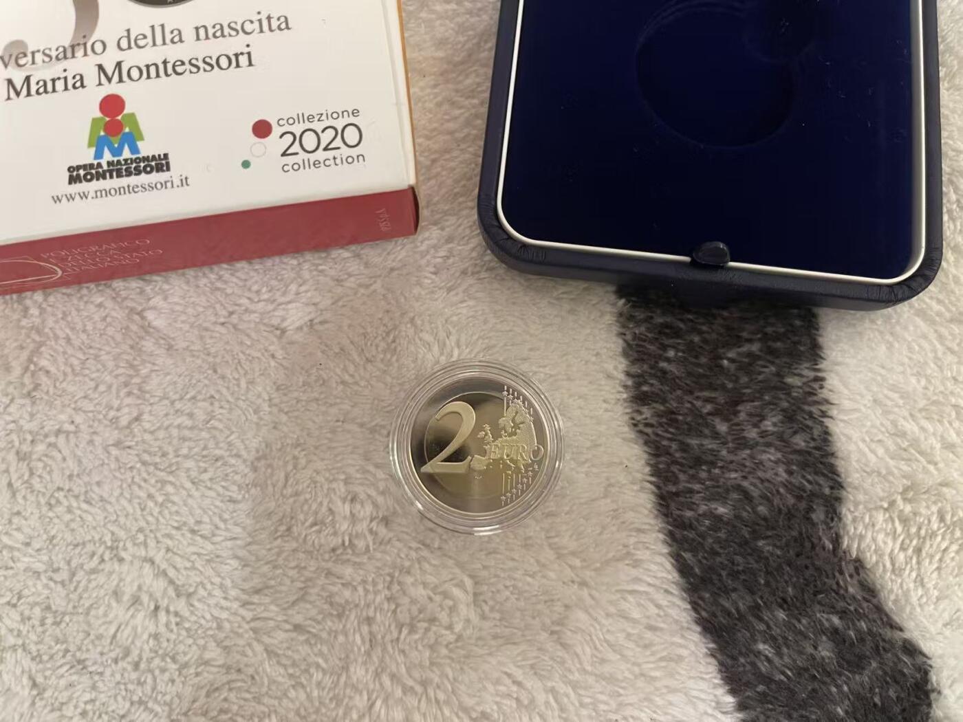 ❤️【币观天下】❤️ 第344期钱币秒杀拍卖场- 2026.3.6周五晚上6点半场 长期征集拍品  意大利2020年纪念玛丽亚精制2欧元纪念币 全新原盒原包装 限量发行5000枚