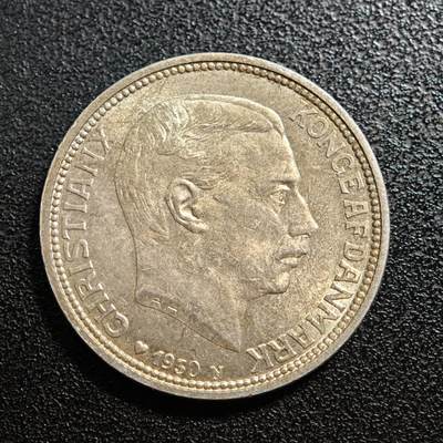 【德藏】世界币章拍卖第167期（拍品征集中~欢迎藏友联系） - 1930年 丹麦克里斯蒂安十世2克朗银币 800银 直径约：29.8mm；重约：15g