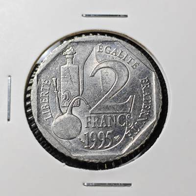 KK钱币收藏小铺   第405期 2月预留时间 周末发货 - 1995法国2法郎 纪念币