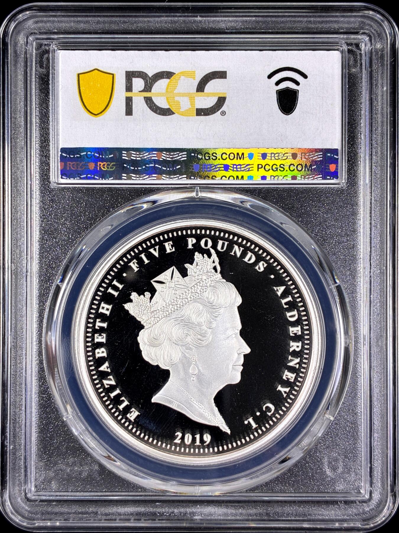 【雨安】【直播拍卖】【第0128期-评级币章】2026-03-14 周六 19:30 (金价1145, 银价22.39) [评级现代] Alderney 奥尔德尼 50便士 2019年 D-Day PCGS-PR69DCAM 精制币