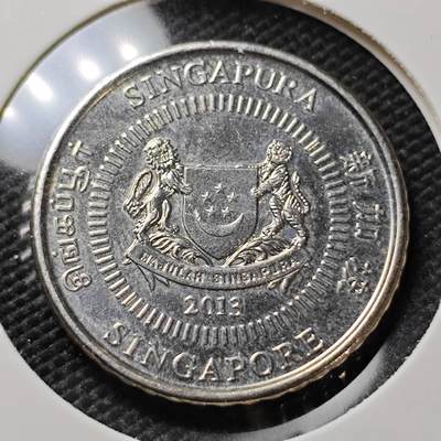 KK钱币收藏小铺   第405期 2月预留时间 周末发货 -  2013新加坡50分