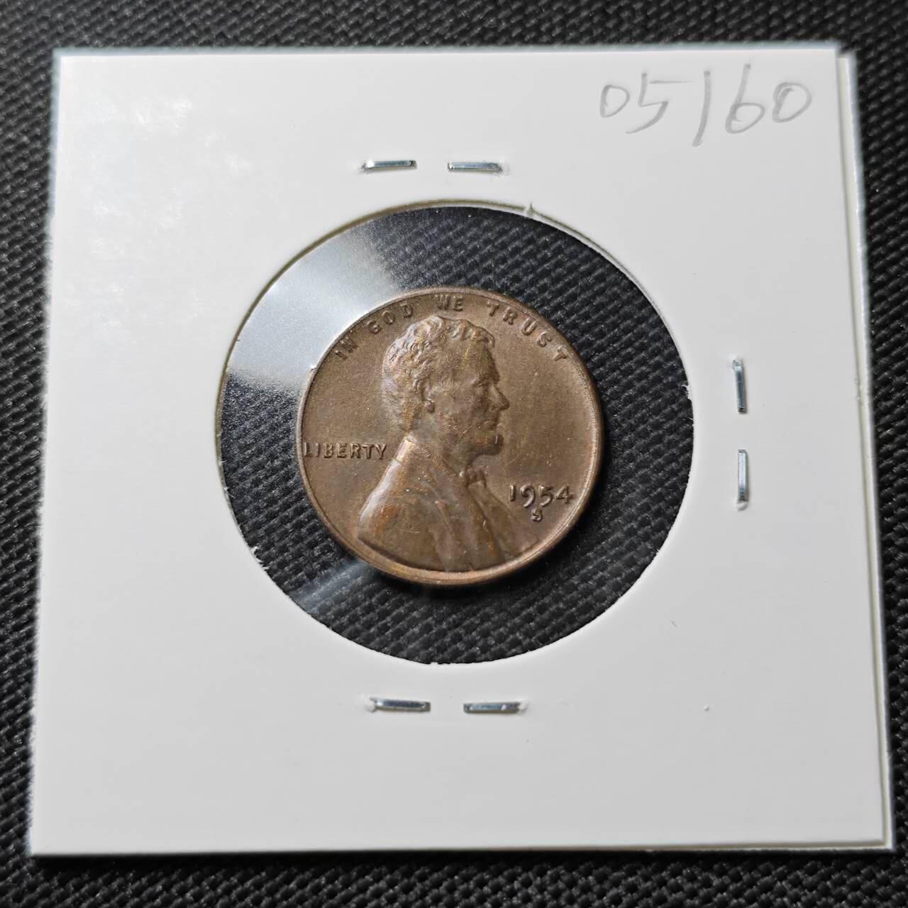 KK钱币收藏小铺   第405期 2月预留时间 周末发货 1954美国1分 