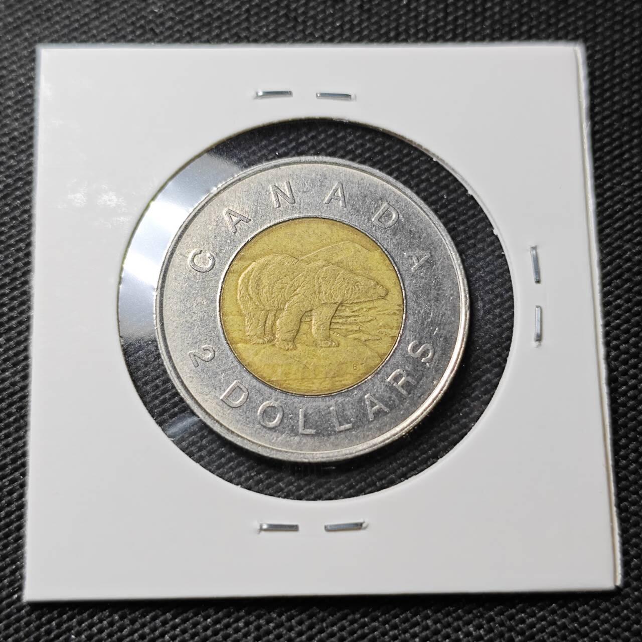 KK钱币收藏小铺   第405期 2月预留时间 周末发货 1996加拿大2元 