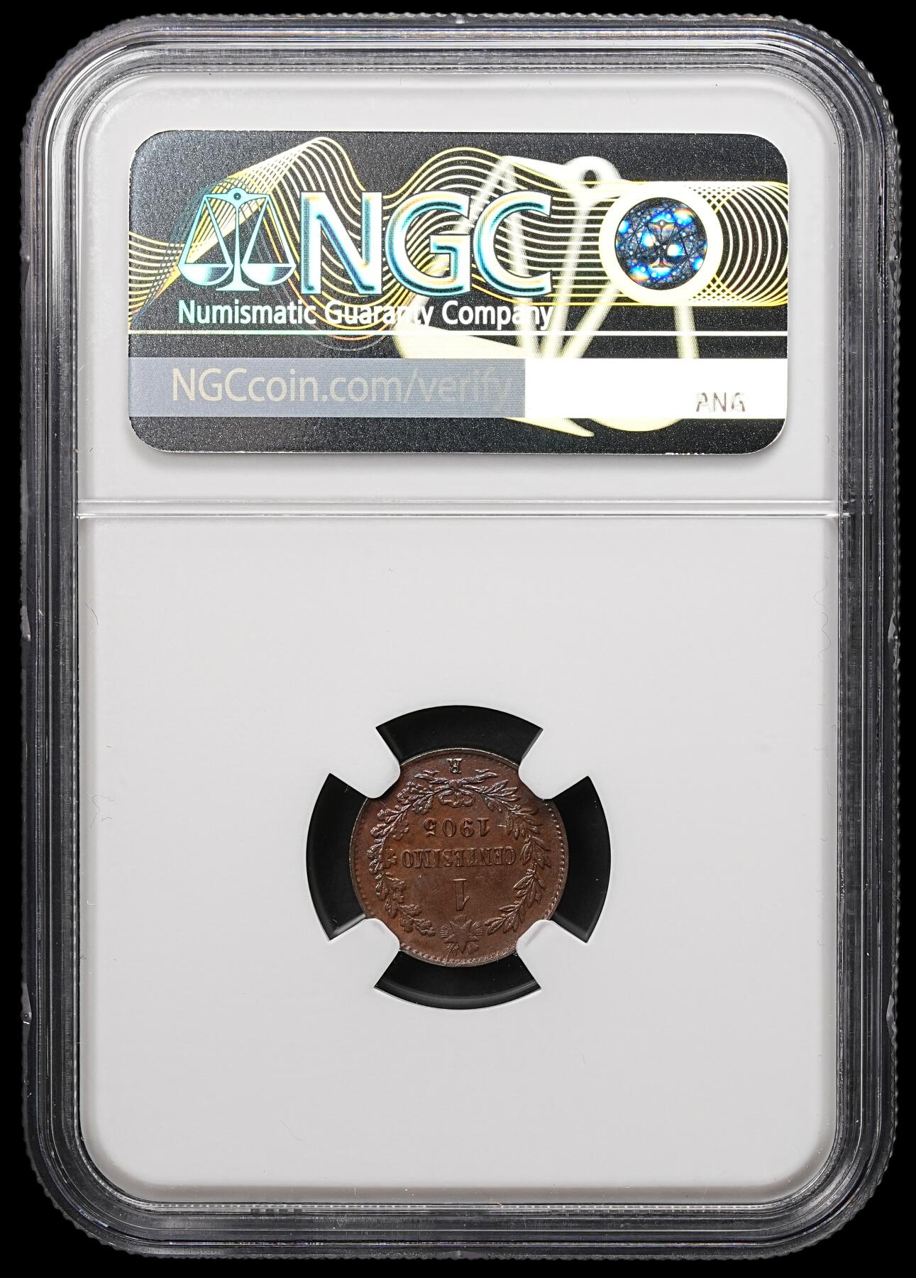 修遠堂世界钱币第107期 NGC MS64BN 1905年意大利1分铜币