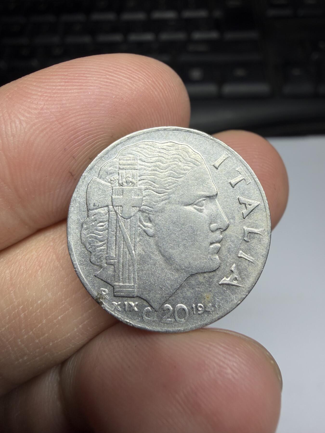 2026年集古藏今外币拍卖第三期-第2场—（总第312拍），可以寄存60天，满160元包邮。 意大利20分