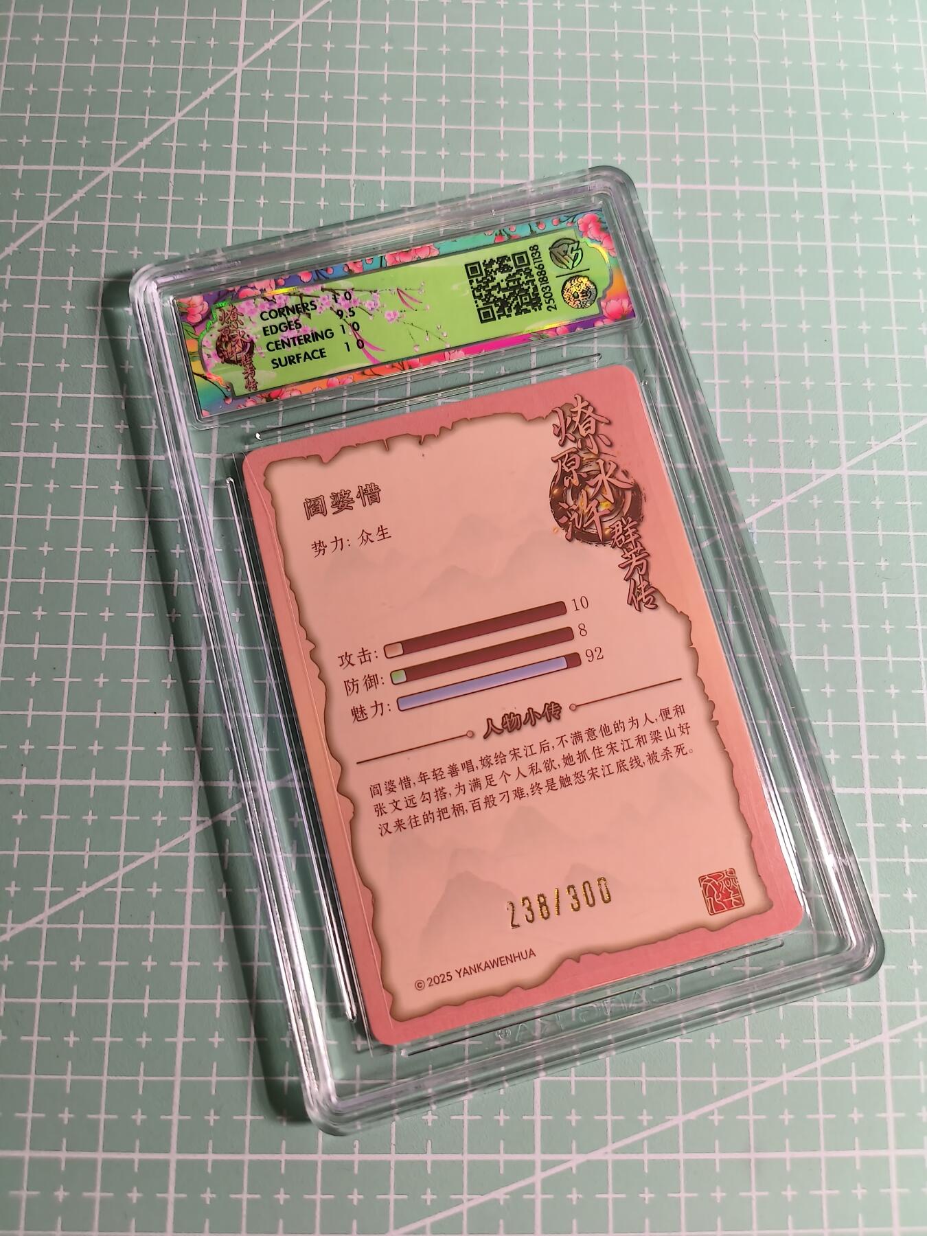 C先生卡牌 第24期  零抽层收拍品，送拍加微私聊 【限编浮雕】焱卡文化×玲姐《水浒群芳传》238/300编 阎婆惜 10P