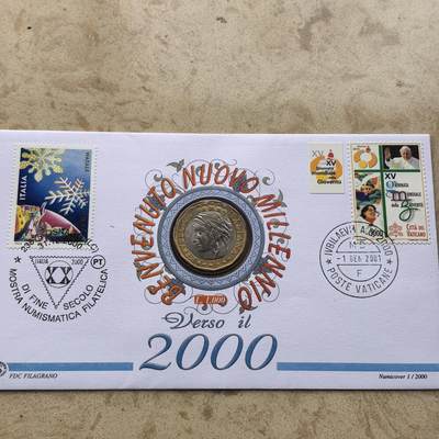 道一币馆币章第一百六十八场 - 邮币封 意大利2000年1000里拉