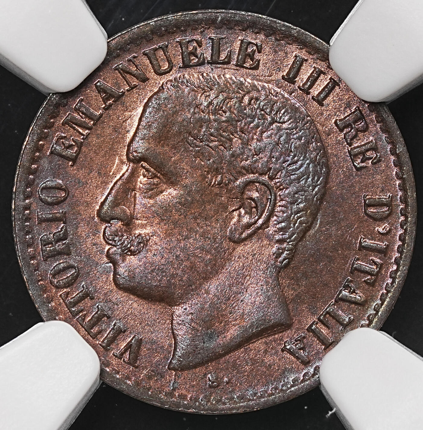 修遠堂世界钱币第107期 NGC MS64BN 1905年意大利1分铜币