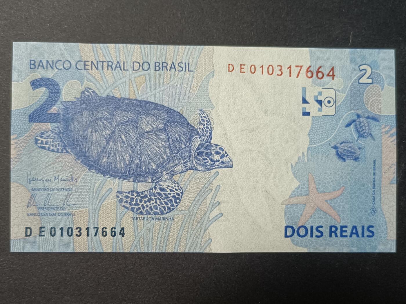 【游宝拍卖】丙午马年第11期 巴西-2雷亚尔【2010年 全新UNC】