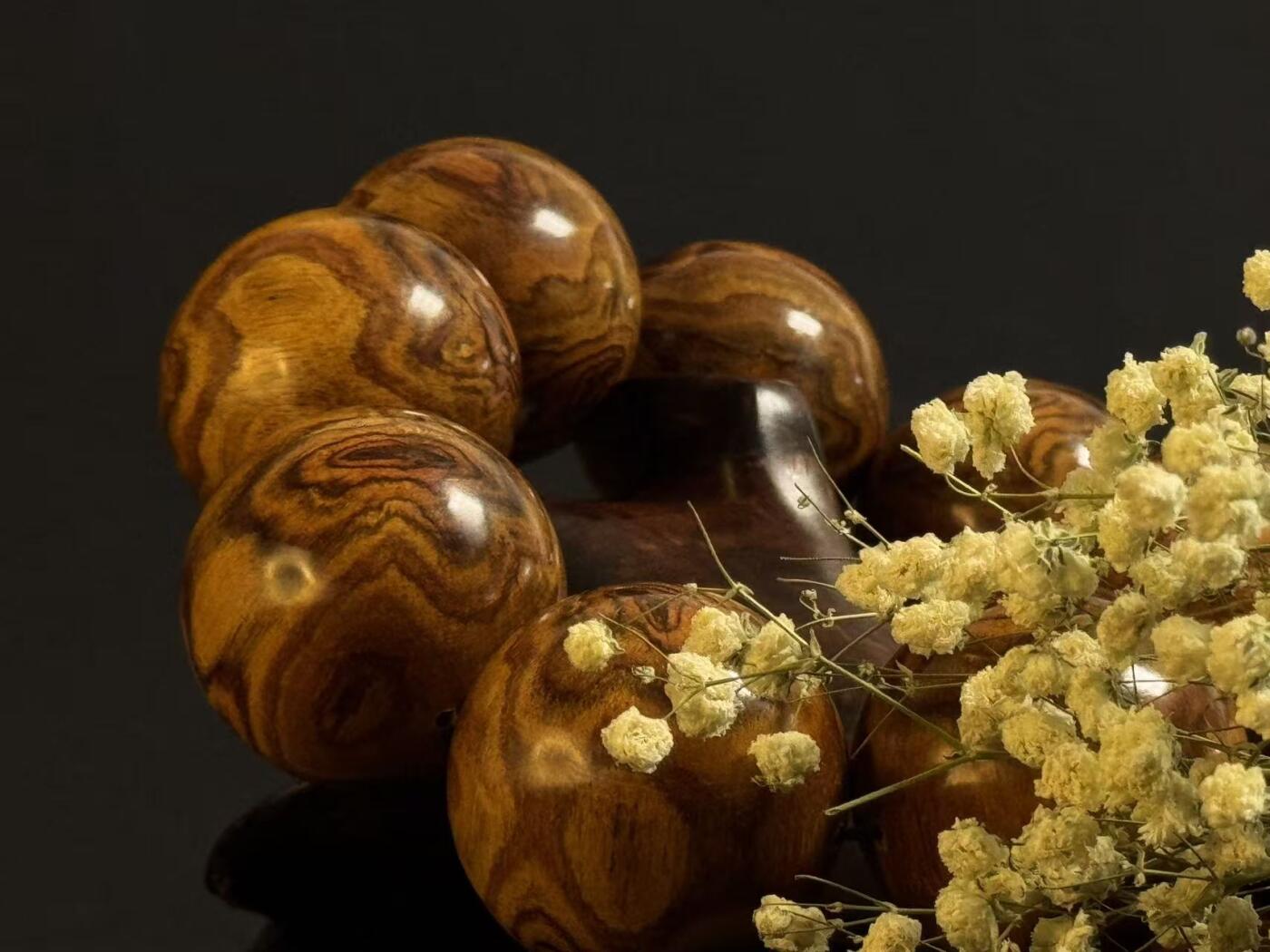 零元拍：超豪华鬼脸海南黄花梨大手持，44MM。太霸气了