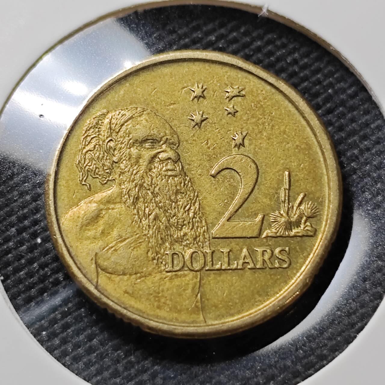 KK钱币收藏小铺   第405期 2月预留时间 周末发货 1994澳大利亚土著人2元