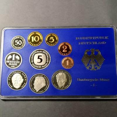 长老汇马年精选第八场拍卖 - 德国1998年精制套币 J厂标，含10枚精制币  盒证齐全