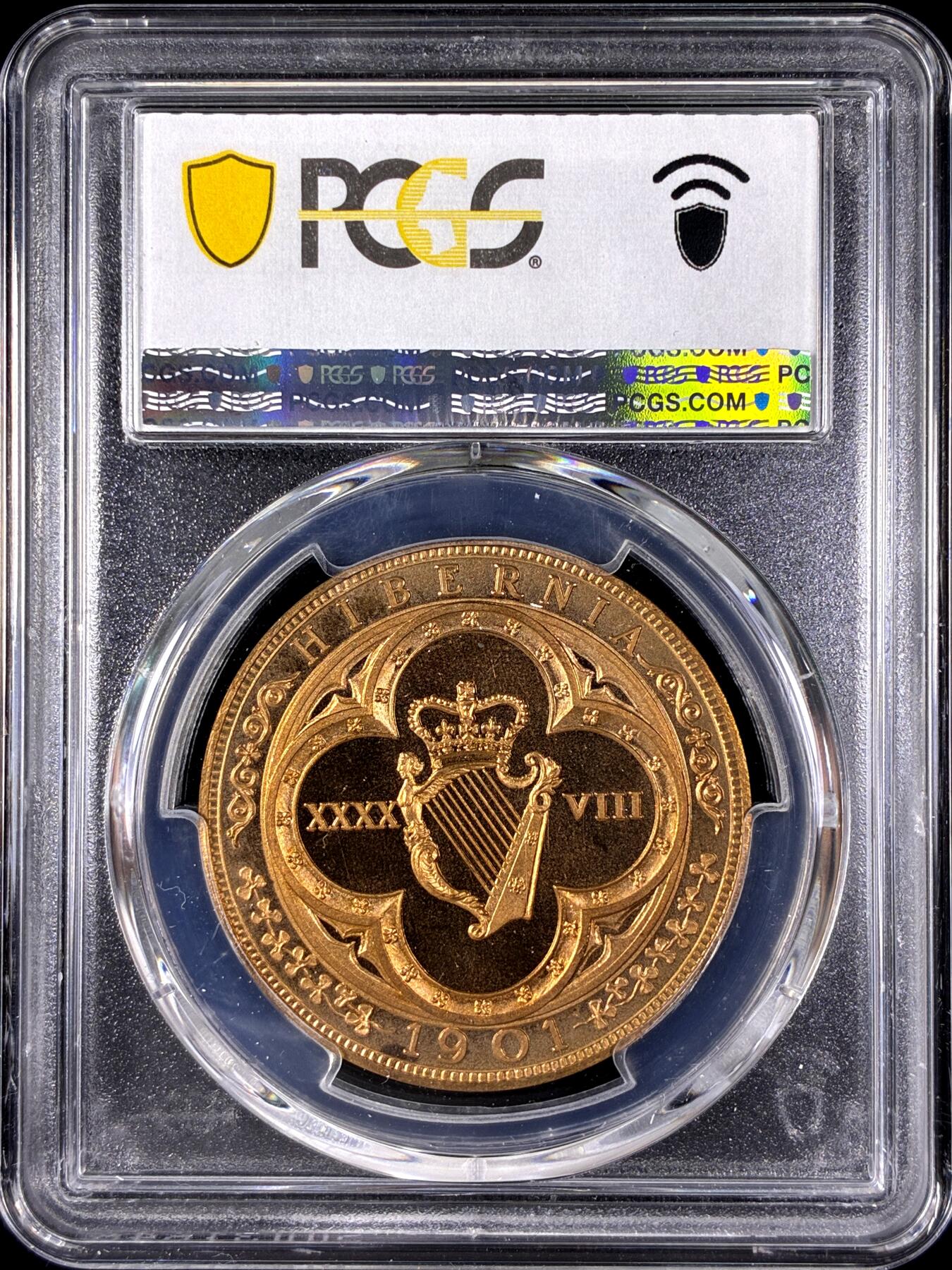 【雨安】【直播拍卖】【第0128期-评级币章】2026-03-14 周六 19:30 (金价1145, 银价22.39) [评级欧洲] Ireland 爱尔兰 48D 1901年 爱德华七世 X#13a 精制 PCGS-PR66DCAM 精制币