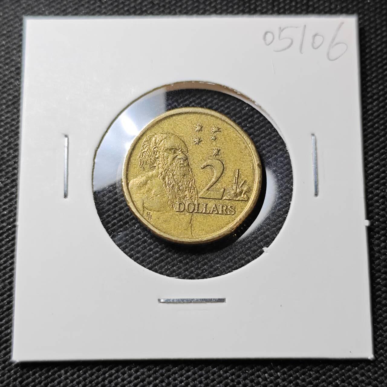 KK钱币收藏小铺   第405期 2月预留时间 周末发货 1988澳大利亚土著人2元 