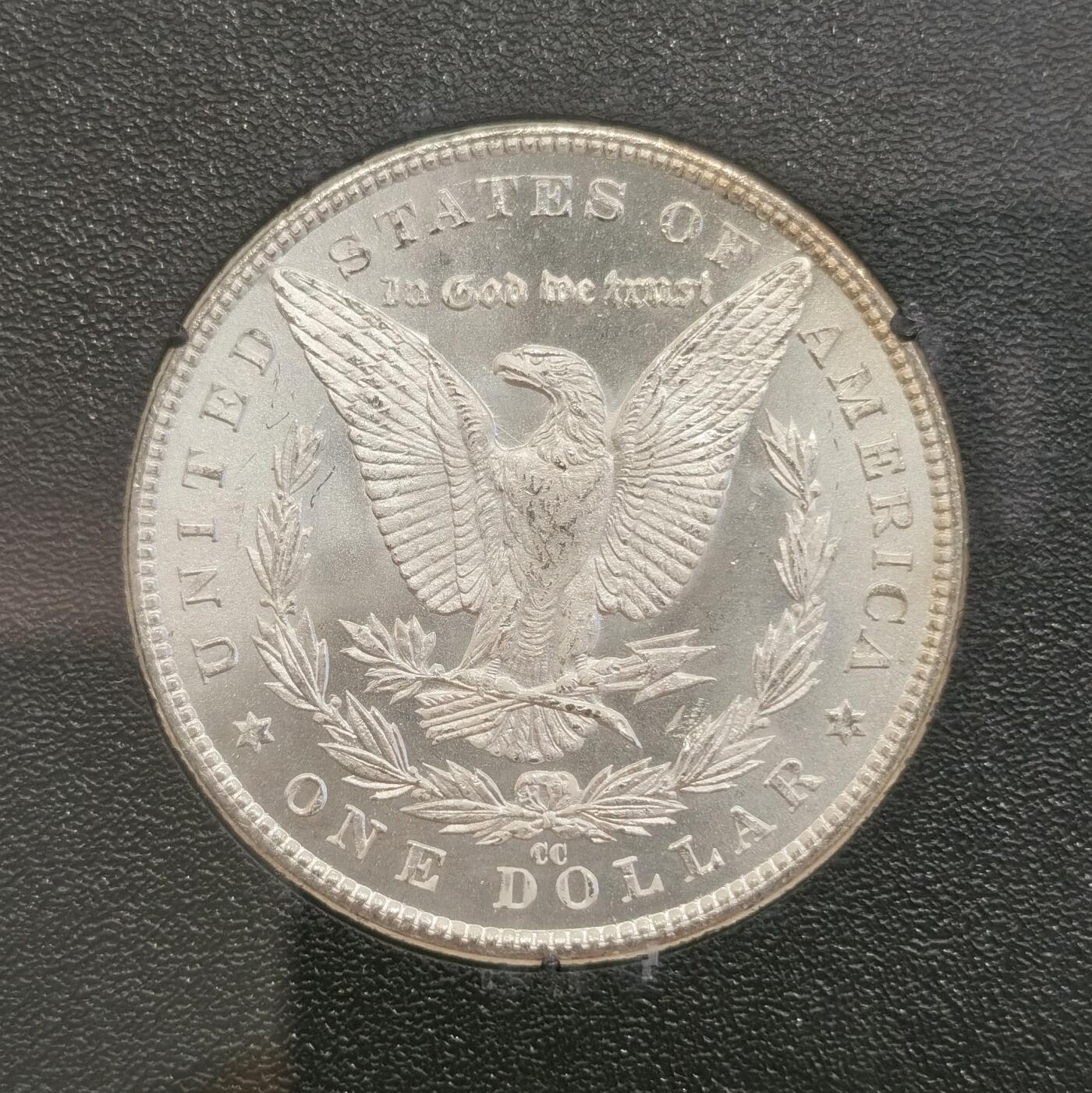 博洋堂世界钱币拍卖第164期（全场包邮） NGC MS65 美国1883 CC 摩根银币 稀有卡森厂 GSA绝版大封装 高分难得 车轮转光