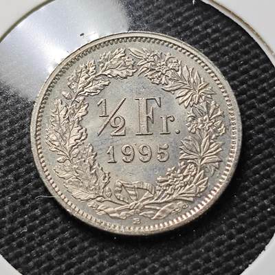 KK钱币收藏小铺   第405期 2月预留时间 周末发货 - 1995瑞士1/2法郎 