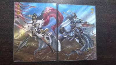 满赠PR！！龙虎卡牌-七八场（满200元包邮，无佣金，每周六结拍，欢迎送拍） - 冷烫粗闪2张 轩辕春秋 锦绣三国4弹 赵云&马云禄 双拼 