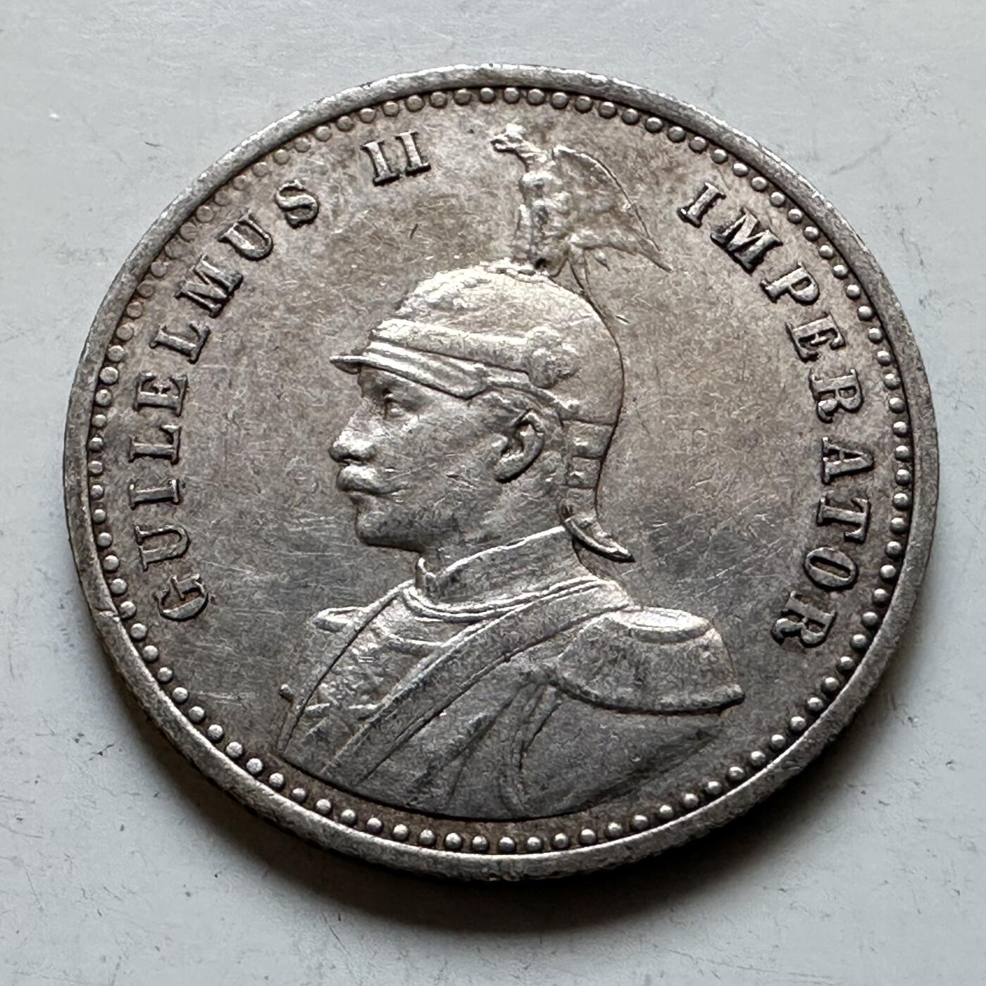 🌹外币初藏🌹🐯2026年第28场   每周二四六晚8️⃣点 接代拍 德属东非 1898年 威廉二世 1/4卢比银币 91.7%银 2.78g 19mm