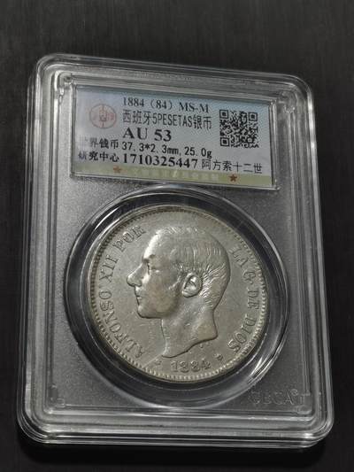 天下钱庄专场欢迎参拍 - 西班牙双柱青年版银币