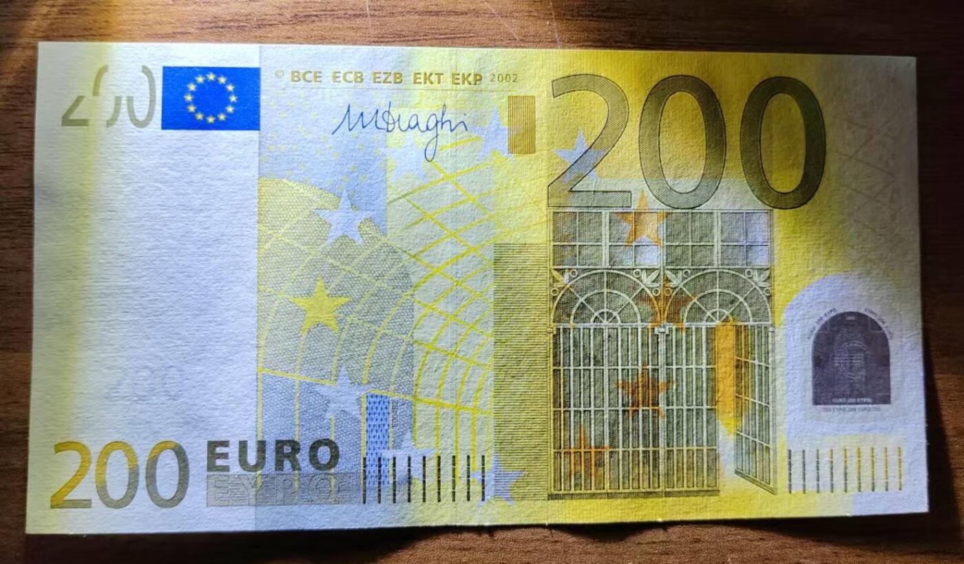 【礼羽收藏】🌏世界钱币拍卖128期 （号码无347 大象尾号22222）三签 2002版 德国版 200欧