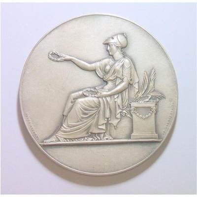 【艺术】法国艺术大章 女神坐像高浮雕精制超大镀银章 68MM 148克 - 【艺术】法国艺术大章 女神坐像高浮雕精制超大镀银章 68MM 148克