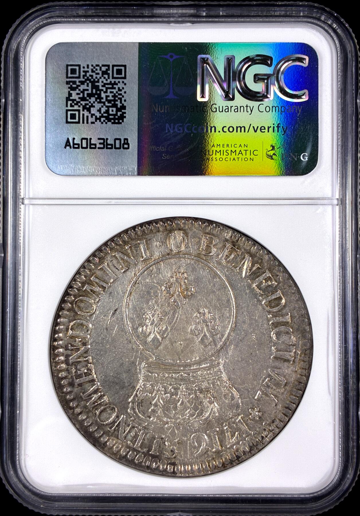 【雨安】【直播拍卖】【第0128期-评级币章】2026-03-14 周六 19:30 (金价1145, 银价22.39) [评级法国] France 法国 1埃居 KM#0414 (1715-1718) 路易十五 儿童版小头像 1716年O  NGC-AU55 原味淡美包浆, 带底光