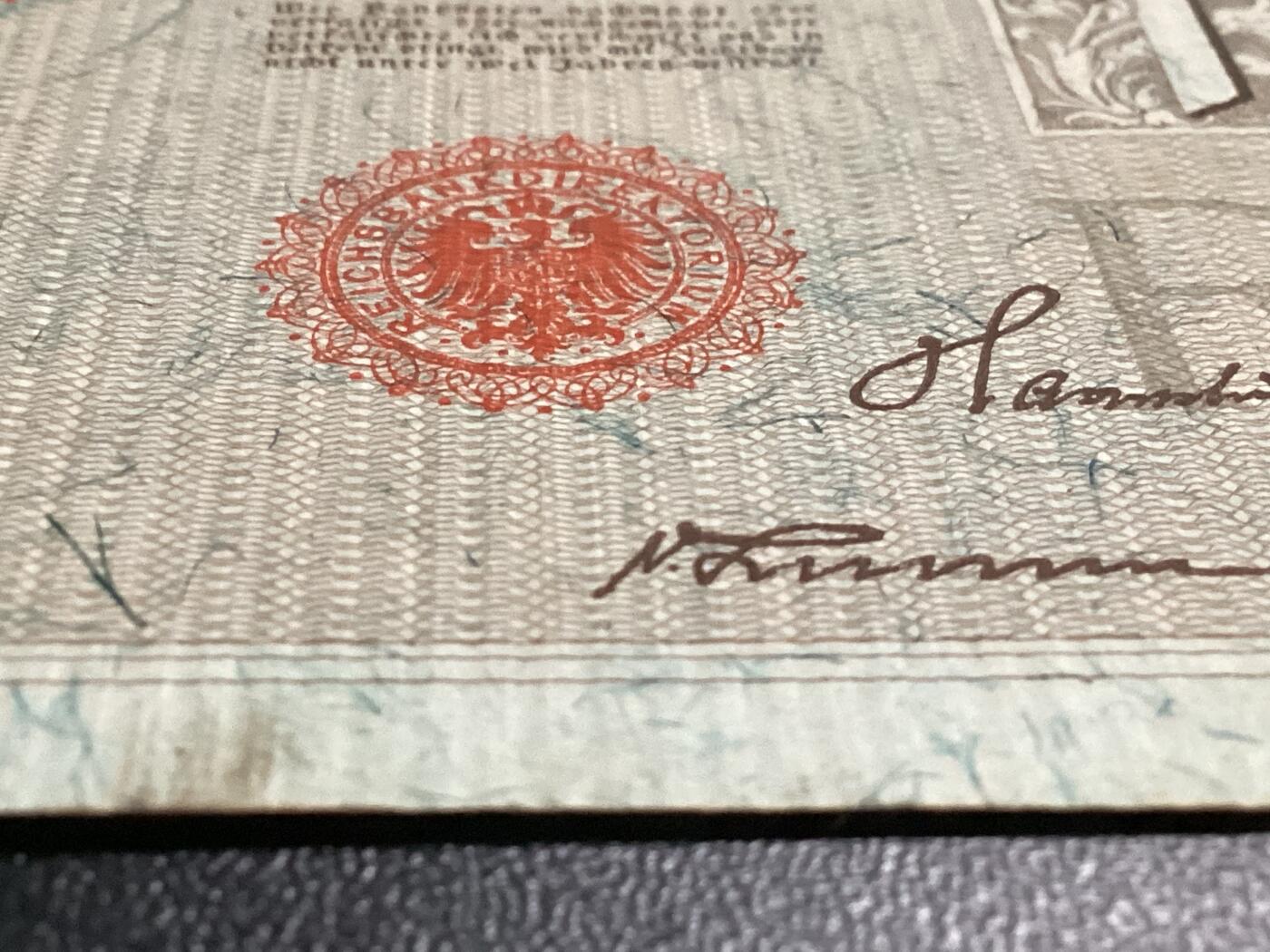 德国马克1910年1000帝国银行