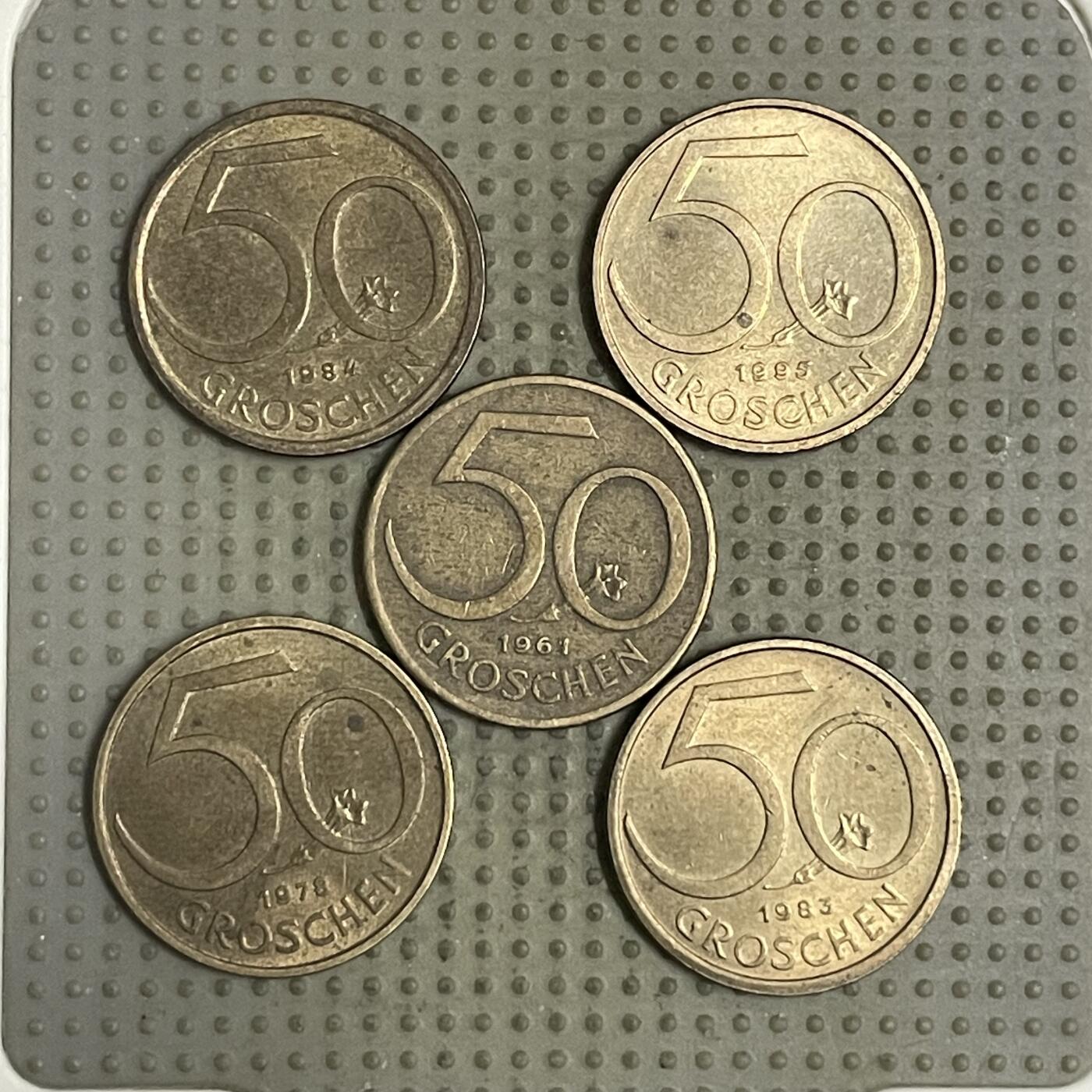 2026年第33场各国散币拍卖（总第183场） 奥地利50格罗申5枚