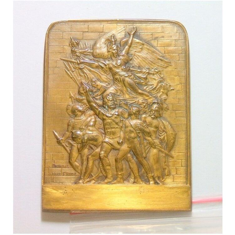 【艺术】法国艺术大章1900前后 凯旋门浮雕拿破仑出征 高浮雕精制大铜章 40×50MM