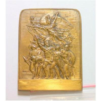 【艺术】法国艺术大章1900前后 凯旋门浮雕拿破仑出征 高浮雕精制大铜章 40×50MM - 【艺术】法国艺术大章1900前后 凯旋门浮雕拿破仑出征 高浮雕精制大铜章 40×50MM