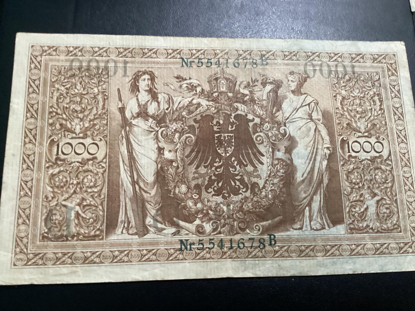 德国马克1910年1000帝国银行