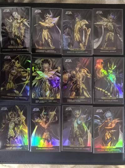 满赠PR！！龙虎卡牌-七八场（满200元包邮，无佣金，每周六结拍，欢迎送拍） - 彩闪12张 圣斗士星矢30周年 黄金圣斗士展览卡1套 (小卡)