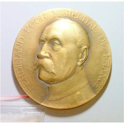 【艺术】法国艺术大章1919年 一战胜利+福煦元帅骑马+凯旋门 高浮雕精制超大铜章 68MM 141克 - 【艺术】法国艺术大章1919年 一战胜利+福煦元帅骑马+凯旋门 高浮雕精制超大铜章 68MM 141克