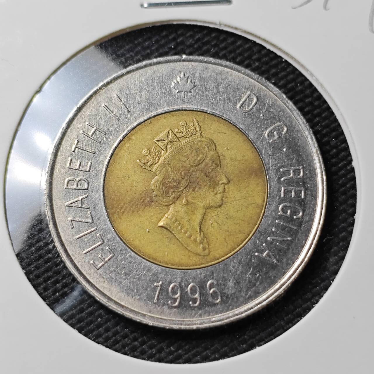 KK钱币收藏小铺   第405期 2月预留时间 周末发货 1996加拿大2元 