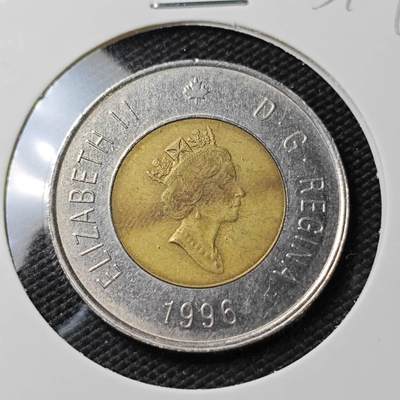 KK钱币收藏小铺   第405期 2月预留时间 周末发货 - 1996加拿大2元 