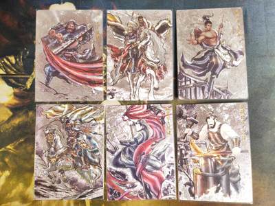 阳大大卡牌拍卖第104期（持续收拍品，周五晚上九点截拍，进群福利早知道） - 【粗闪】卡德曼 张建东水浒 粗闪6张 背后为墨稿 第一波