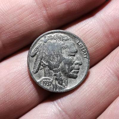 中外钱币第八场 - 美国印第安人野牛5美分